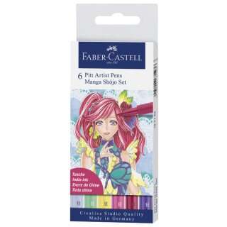FABER-CASTELL Tuschestift PITT artist pen 6er Etui