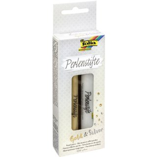 folia Perlenstifte "Gold & Silver" 30 ml 2er Set