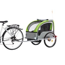FISCHER Kinder-Fahrradanhänger Komfort schwarz / grün