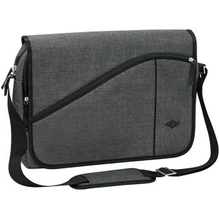 WEDO Notebook-Umhängetasche Messenger Bag COLLEGE grau