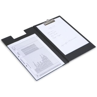 RAPESCO Klemmbrett-Mappe DIN A4 PVC-Folie genarbt schwarz
