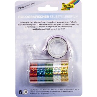 folia Holographischer Deko-Klebefilm inkl. Abroller