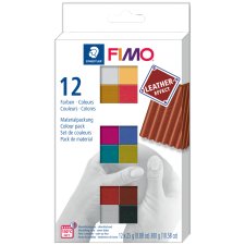 FIMO EFFECT LEATHER Modelliermasse-Set 12er Set