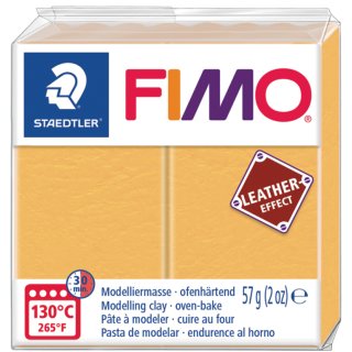 FIMO EFFECT LEATHER Modelliermasse safrangelb 57 g