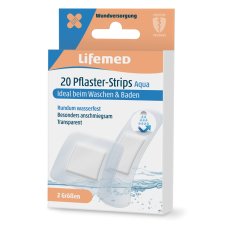 Lifemed Pflaster-Strips "Aqua" transparent 20er