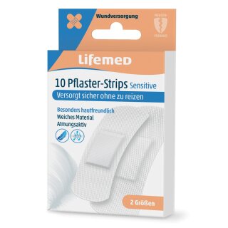 Lifemed Pflaster-Strips "Sensitive" weiß 10 Stück