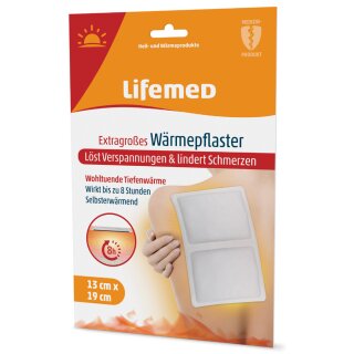 Lifemed Wärmepflaster 190 x 130 mm weiß