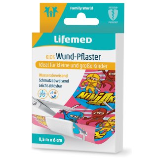 Lifemed Kinder-Wund-Pflaster "Ninjas" 500 mm x 60 mm