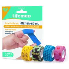 Lifemed Pflasterverband selbsthaftend farbig sortiert