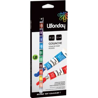 Wonday Gouachefarbe 12 ml farbig sortiert 5er Etui
