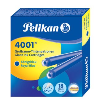 Pelikan Großraum-Tintenpatronen 4001 GTP/18 königsblau 18 Patronen