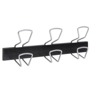 ALBA Wandgarderobe PMPRO3 M 3 Haken grau/schwarz