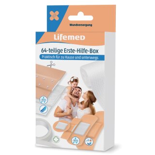 Lifemed Erste-Hilfe-Pflaster-Box 64-teilig