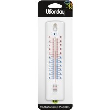 Wonday Wandthermometer aus Polystyrol weiß