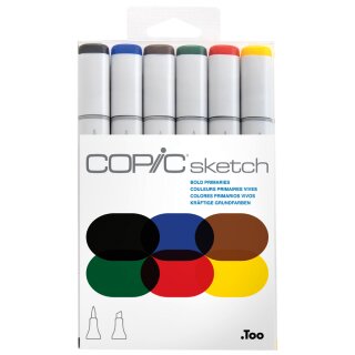 COPIC Marker sketch 6er Set "Bold Primaries"