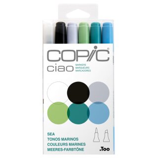 COPIC Marker ciao 6er Set "Sea"