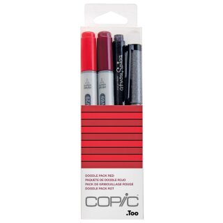 COPIC Marker ciao 4er Set "Doodle Pack Red"