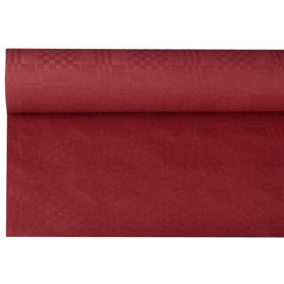 PAPSTAR Damast-Tischtuch (B)1,2 x (L)8 m bordeaux