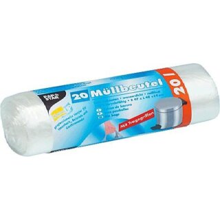 STARPAK Mülleimerbeutel HDPE 20 Liter transparent 20 Beutel