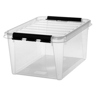 SmartStore Aufbewahrungsbox CLASSIC 31 32 Liter transparent / schwarz