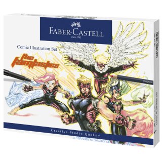 FABER-CASTELL Tuschestift PITT artist pen 15er Etui Comic