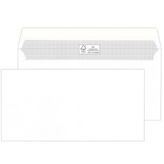 MAILmedia Briefumschläge DIN lang haftklebend weiß ohne Fenster 500 Stück