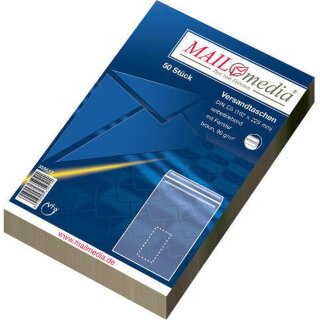 MAILmedia Versandtasche Natron braun C5 mit Fenster 50 Versandtaschen