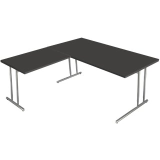 kerkmann Schreibtisch ARTLINE mit Anbau (B)1.600 mm Speditionsversand
