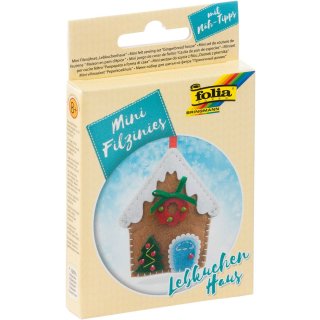 folia Mini Filz-Nähset "Filzinies" 19-teilig Lebkuchenhaus