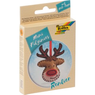 folia Mini Filz-Nähset "Filzinies" 11-teilig Rentier