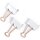 RAPESCO Foldback-Klammer (B)19 mm weiß / roségold 80 Stück