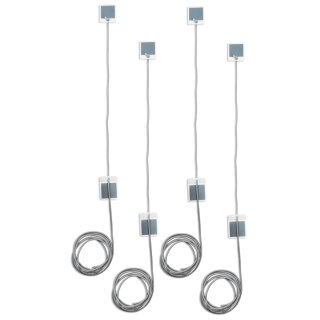 sigel Elastikschnur mit Klebepad "Board Lanes" kürzbar 1.600 mm grau 4 Stück