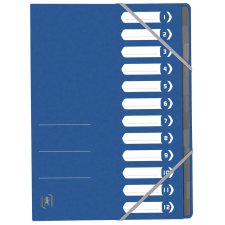 Oxford Ordnungsmappe Top File+ DIN A4 12 Fächer blau