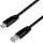 LogiLink USB 2.0 Kabel mit Lineal USB-A - USB-C Stecker 1,0 m schwarz