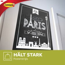 3M Command Klebestreifen Poster Strips Größe: S weiß 12 Stück
