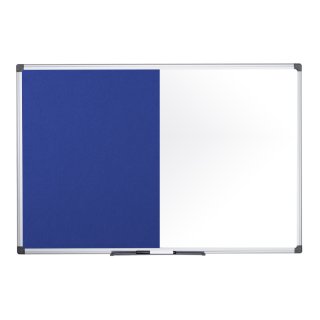 Bi-Office Kombitafel Weißwand / Filz 600 x 450 mm blau / weiß