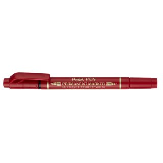 Pentel Permanent-Marker Pen Doppelspitze rot