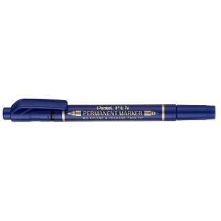 Pentel Permanent-Marker Pen Doppelspitze blau