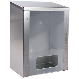 HYGOSTAR Edelstahlspender mit Plexiglasscheibe silber