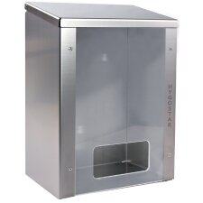 HYGOSTAR Edelstahlspender mit Plexiglasscheibe silber