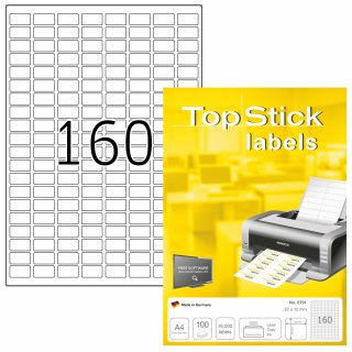TOP STICK Universal-Etiketten 22 x 12 mm weiß 16.000 Etiketten