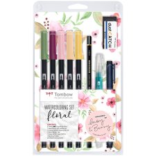 Tombow Watercoloring-Set "Floral" 11-teilig