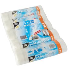 PAPSTAR Mülleimerbeutel HDPE mit Zugband 30 Liter grün