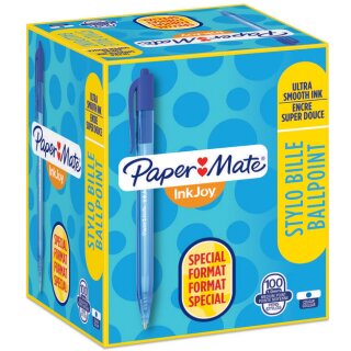 Paper:Mate Kugelschreiber InkJoy 100 RT Value Pack blau 100 Stifte