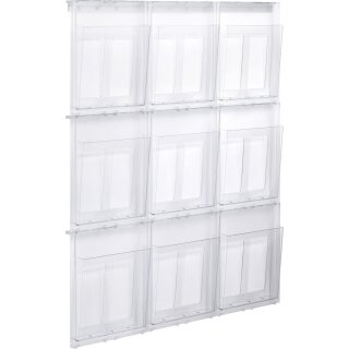 helit Wanddisplay "the placativ" 9 x DIN A4 hoch glasklar