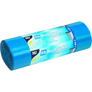 STARPAK Müllsäcke LDPE 120 Liter blau 50 Säcke
