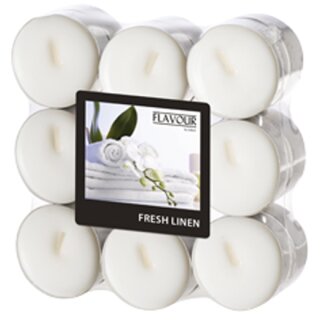 FLAVOUR by Gala Duft-Teelichter "Fresh Linen" 18 Stück