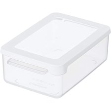 GastroMax Lunchbox 1,0 Liter transparent / weiß