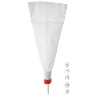 GastroMax Spritzbeutel-Set weiß 5 Tüllen