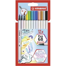 STABILO Pinselstift Pen 68 brush 12er Karton-Eui